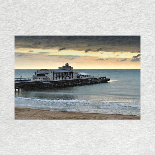 Bournemouth Pier And Beach Dorset England by AndyEvansPhotos